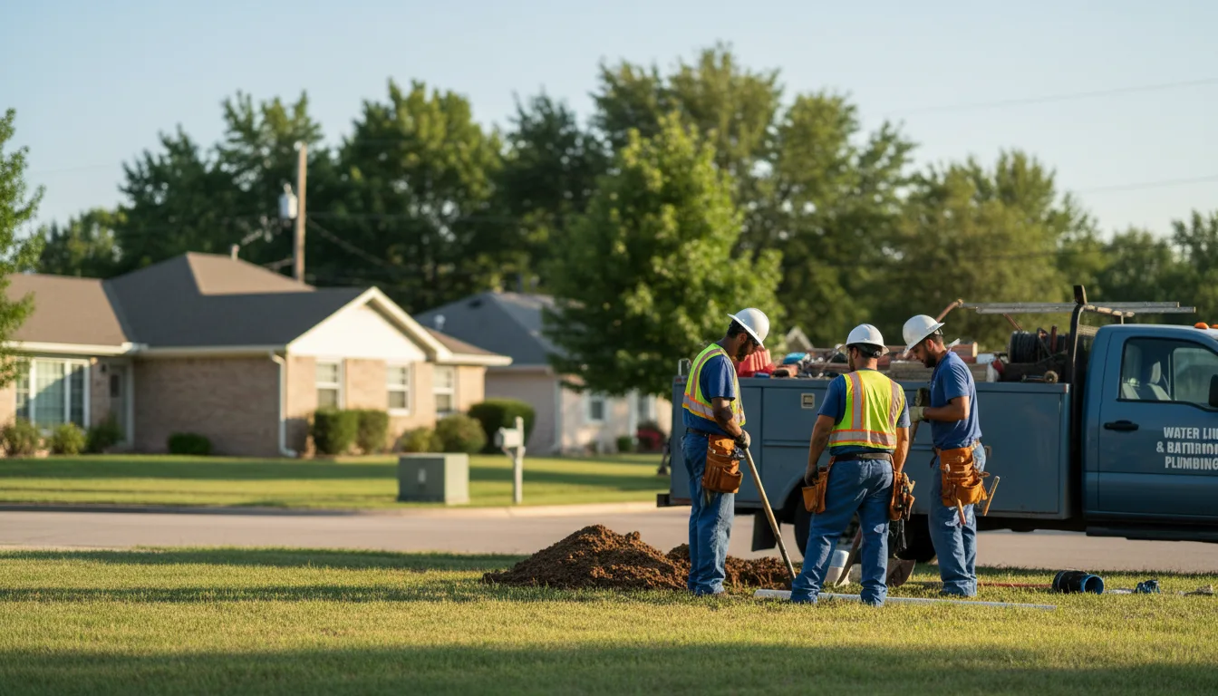 Residential water line and bathroom plumbing service in Guion, AR